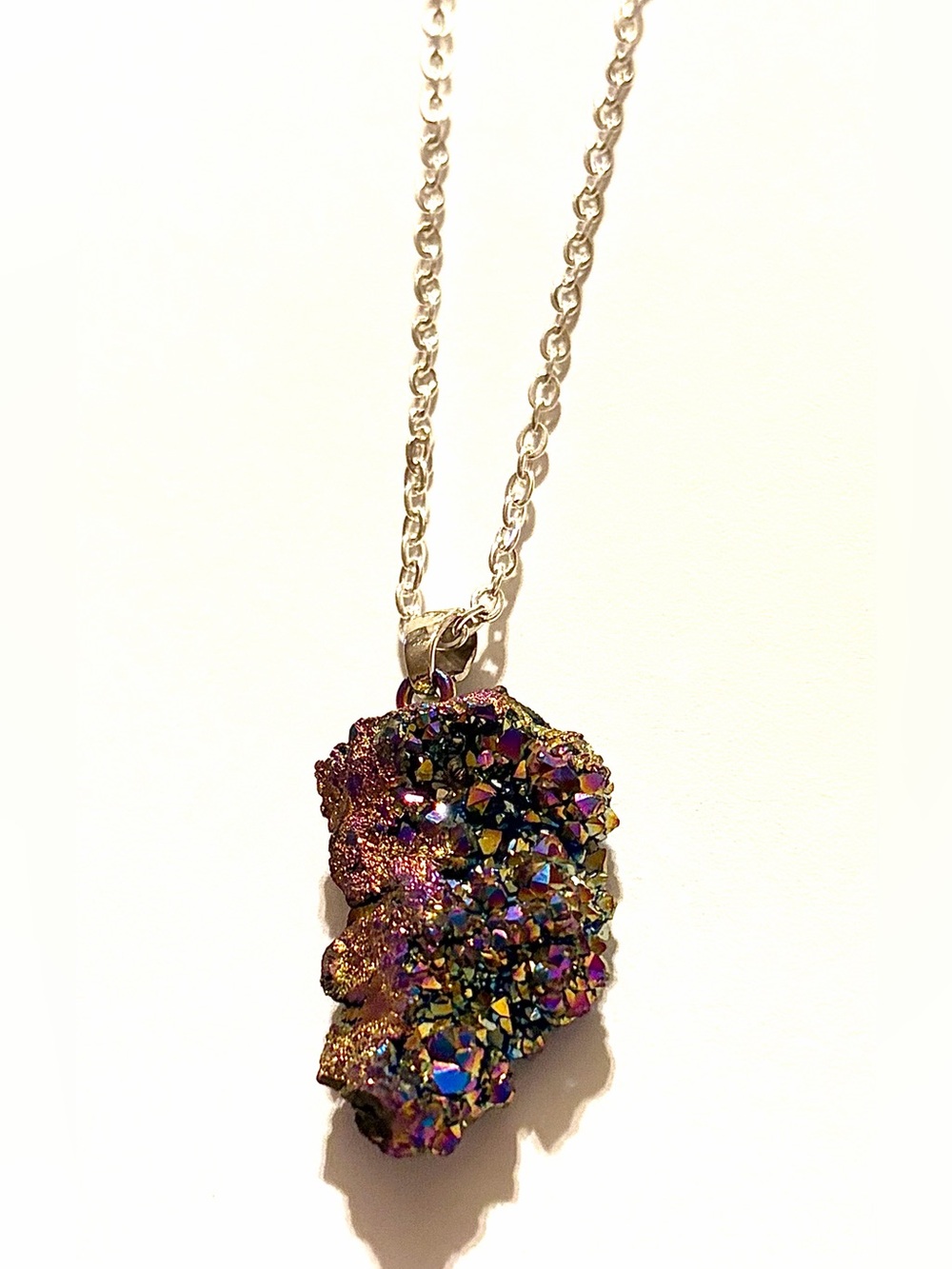 Rainbow Crystal Druzy Necklace